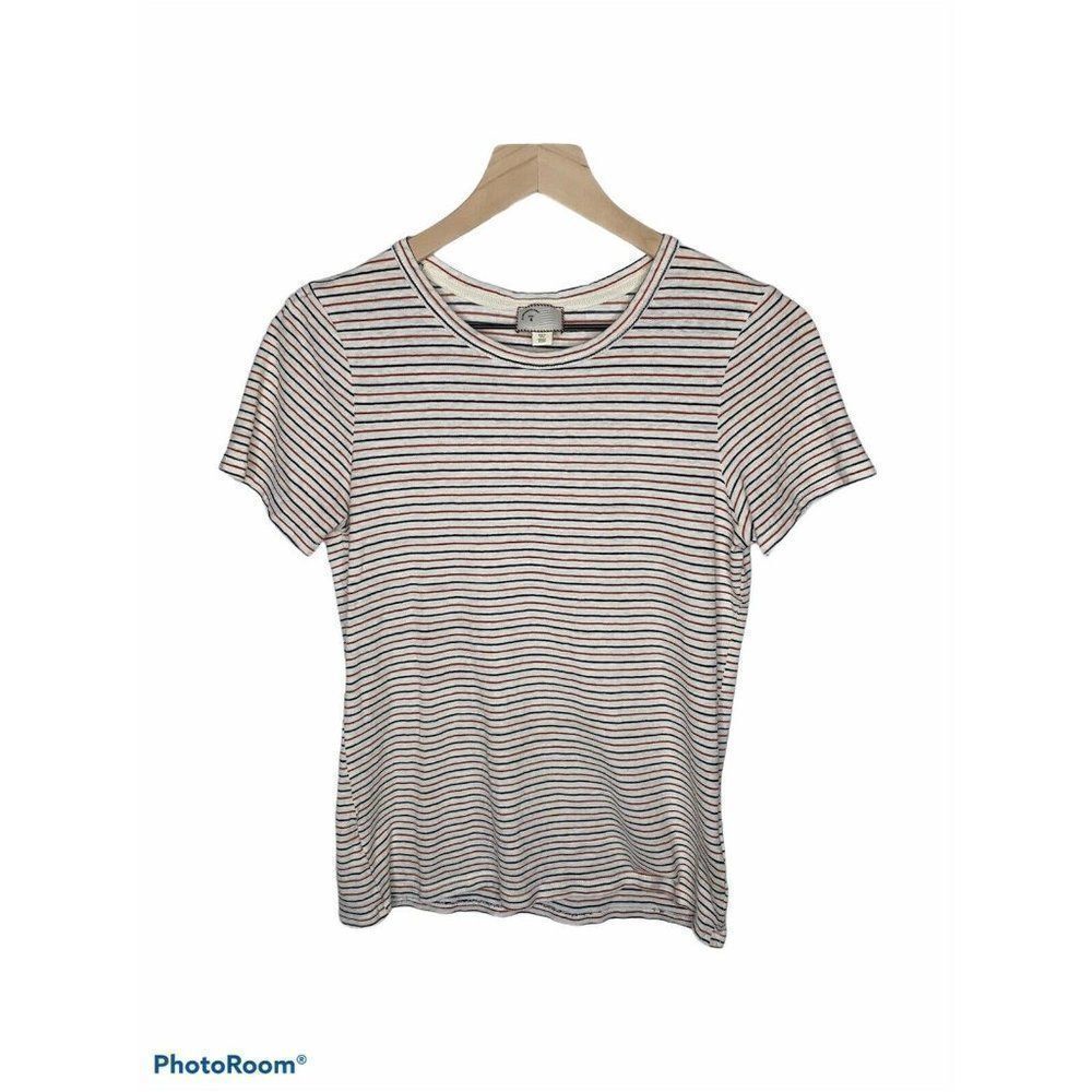 Anthropologie Hemp Organic Cotton striped shirt S